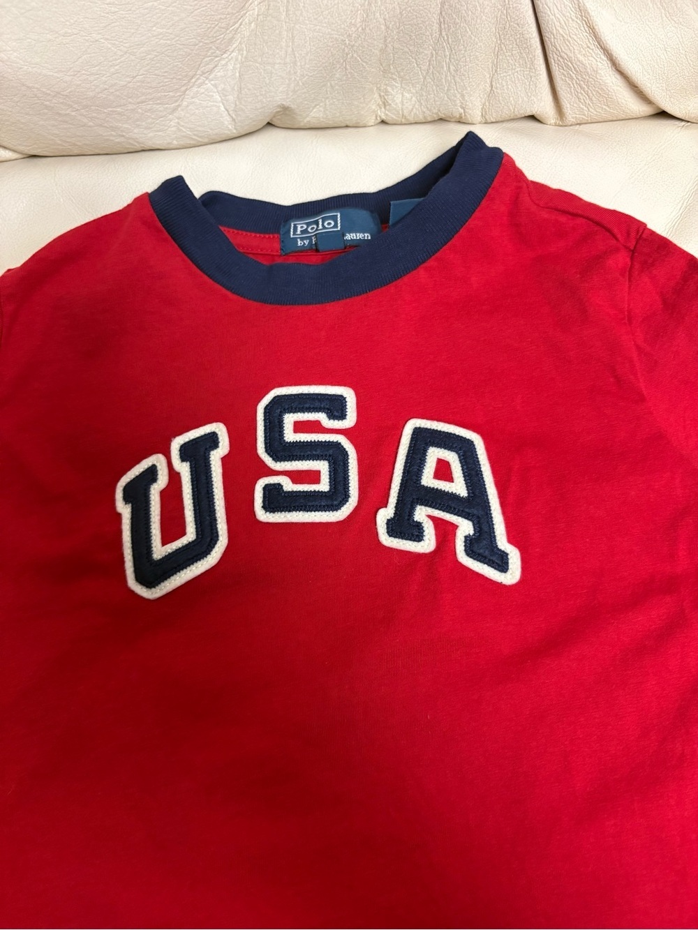 SET of 2 Polo Ralph Lauren sz 3T Short Sleeve Tshirt 2012 Olympics USA Red Blue - Picture 3 of 15